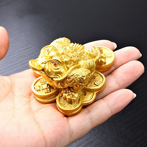 2st Money Toad Golden Frog Mynt GULD L Gold L