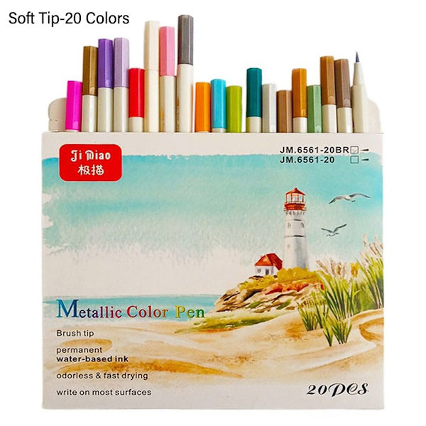 Marker Pen Metallic Pen SOFT TIP-20 FÄRGER SOFT TIP-20 FÄRGER