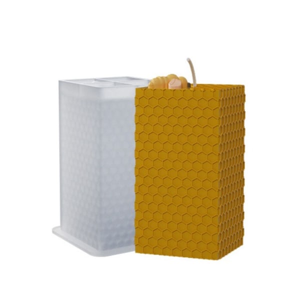 3D Bee Honeycomb stearinlysform 04 04 04