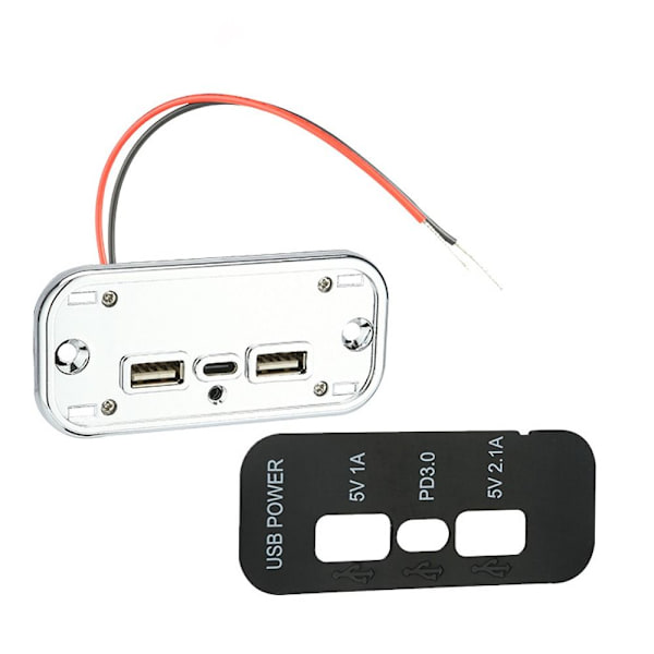 Billaddaruttag USB Laddningssplitteruttag 2.1A 1A PD3.0