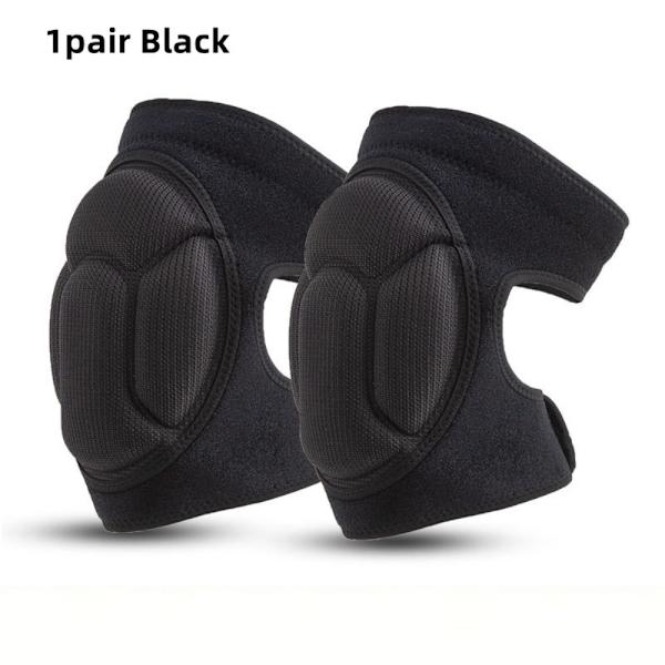 2 stk Knæbeskyttere Antikollision SORT XL black XL