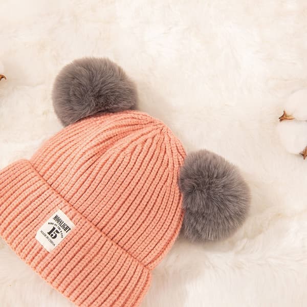 Stickade mössor Beanie Mössa RÖD red