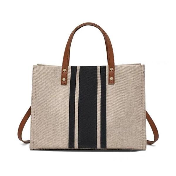 Tote Stripe Bag Crossbody taske SORT INGEN lynlås INGEN lynlås black no zipper-no zipper