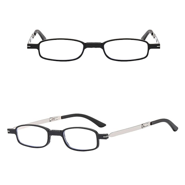 Anti-blåt lys læsebriller Foldbare briller SORT Black Strength 150