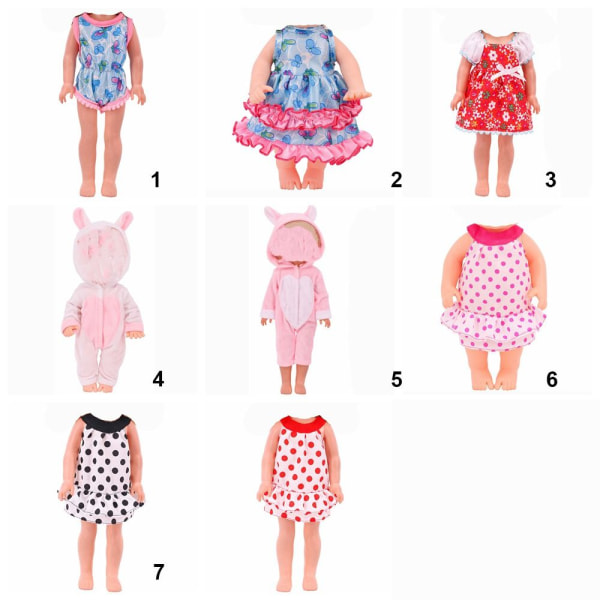 Minidress til dukkeklær 8 8 8