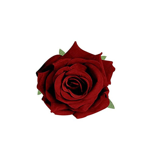 Rose Hårklämma Blomma Hårnål VINRÖTT wine red