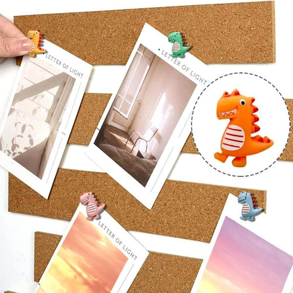 30 kpl Dinosaur Thumb Tacks söpöjä työntötappeja hartsia ja metallia