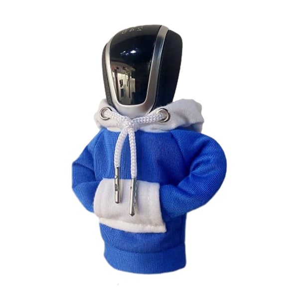 Hoodie Bil Gear Shift Cover Knop Hoodie Sweatshirt VIT&BLÅ WHITE&BLUE