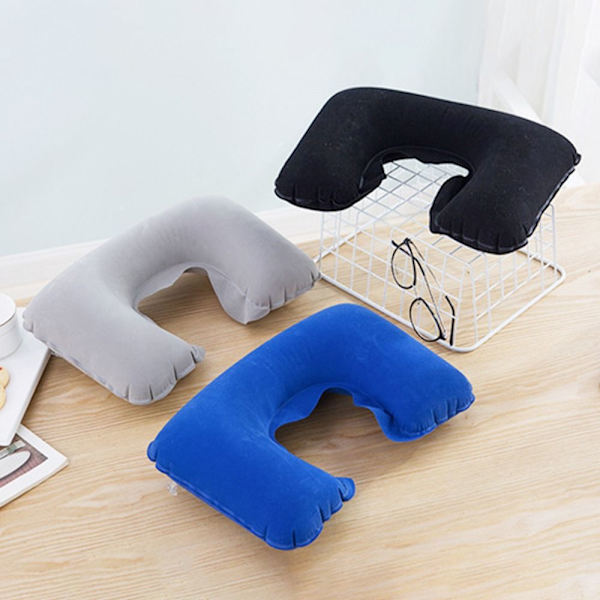 Uppblåsbar kudde Nackskydd MÖRKBLÅT dark blue