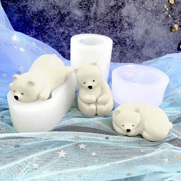 Polar Bear Candle Form 3D Art Wax Form 3 3 3