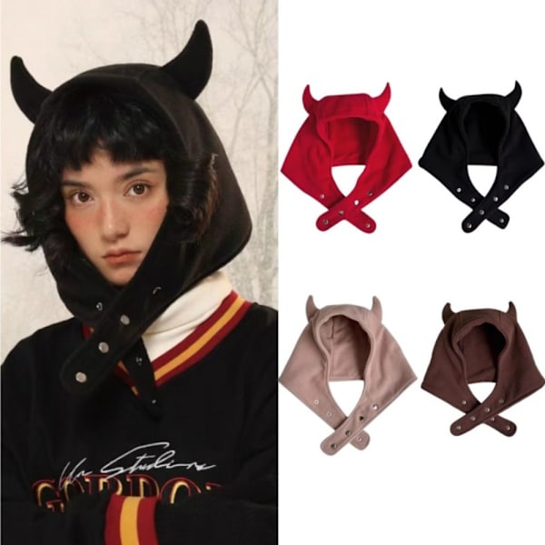Devil Horn Hat Lille Djævle Hat KAFFE coffee