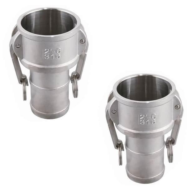 2 STK Camlock Type C Kam- og sporslangetilpasning 1" Camlock 2PCS