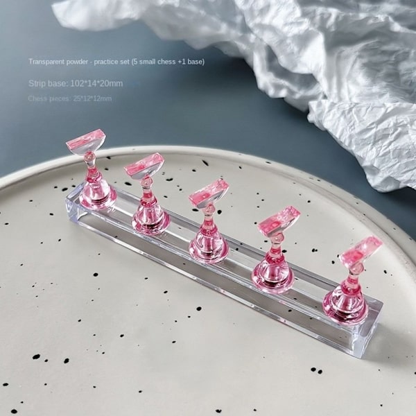 2 kpl Magneettinen kynsipidike Nail Tip Harjoitusteline VAALEENA Pink