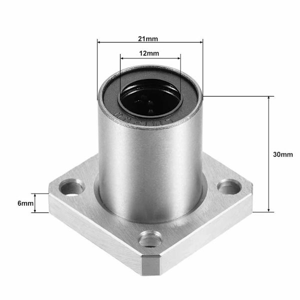 4 STK lineære kuglelejer Flange Linear Motion Busing Slide
