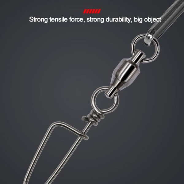 10 st Fishing Snap Connector med Pin Rolling Swivel 6 6 6