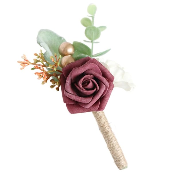 Rose Flower Corsage Brosje FARGE 1 FARGE 1 Color 1