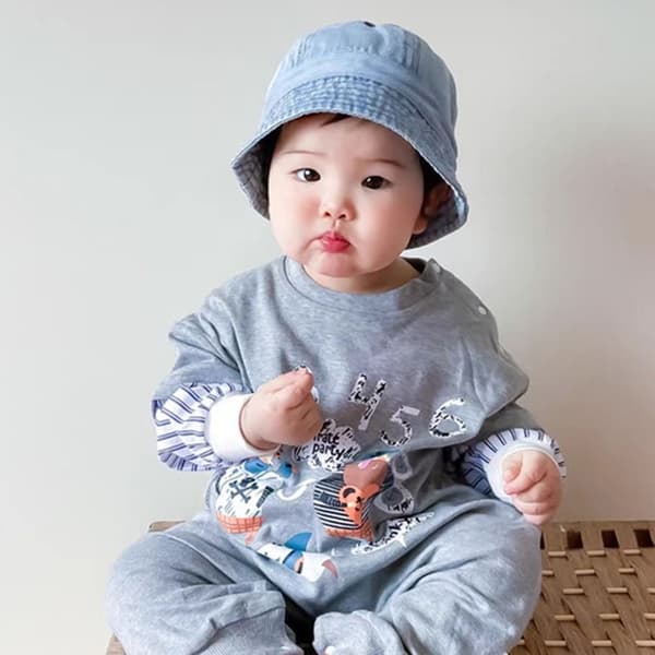 Bucket Hat Sun Cap LJUSBLÅ M Light blue M