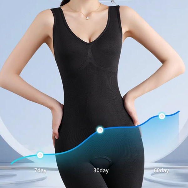 Bodysuit Shapewear Laihdutusalusvaatteet MUSTA 3XL/4XL black 3XL/4XL