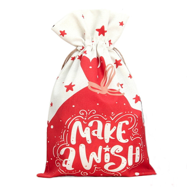 2 stk Slikpose Bundt Mund Opbevaringspose Julegavepose