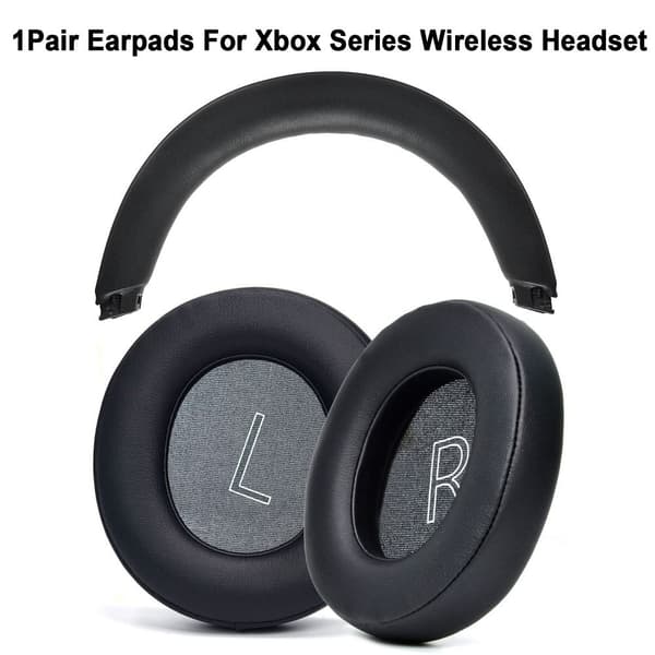1 par øreputer erstatning SVART HODEBÅND SORT HODEBÅND black headband