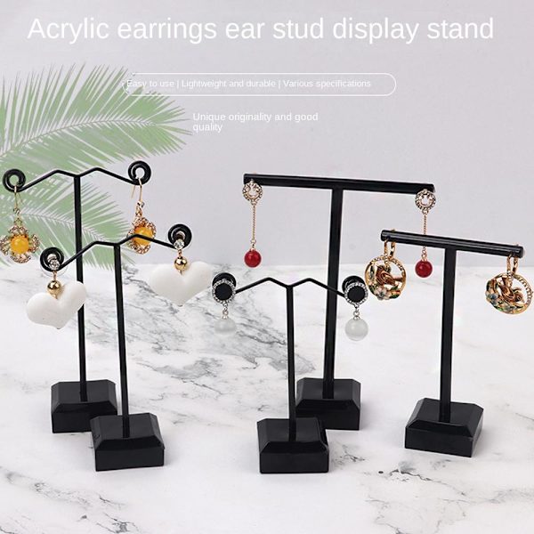 3 stk Smykke Display Stand Smykkehylde SORT black