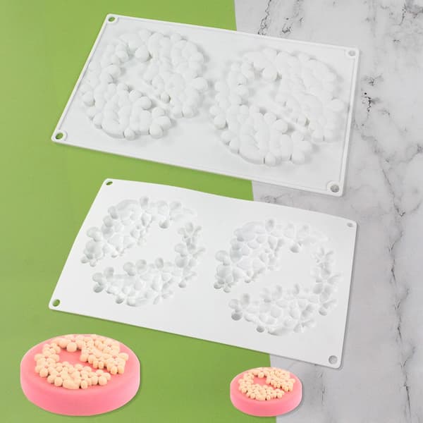 3D Blomsterdekoration Silikon form 02 02 02