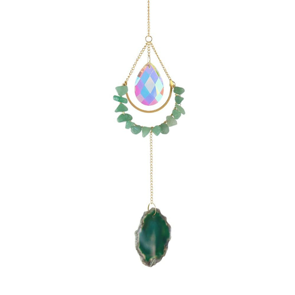Sun Catchers Natural Moon Akaatti VIHREÄ green