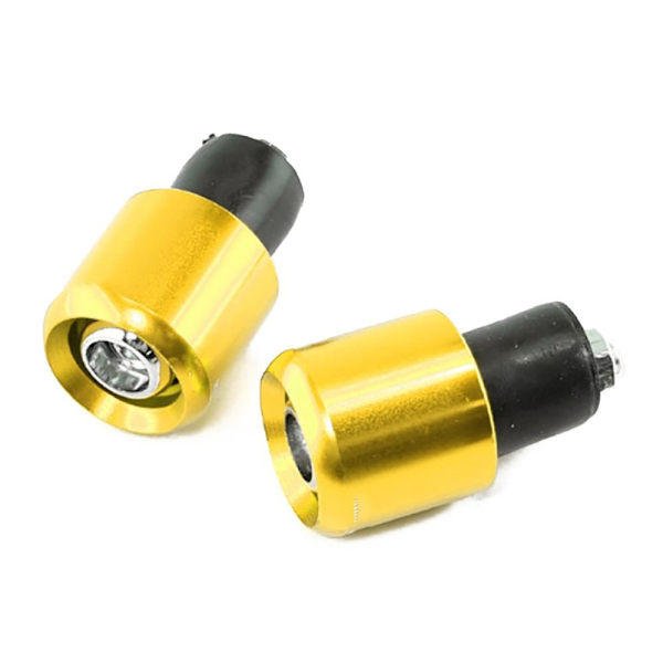 Motorcykel Handtag End Styre Grips Cap GOLD gold