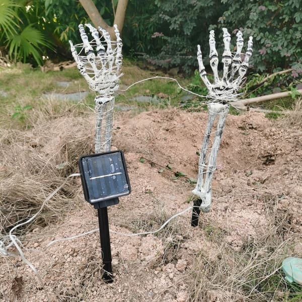 Skeleton Håndlampe Led Solar Energy String Lights LILLA LYS purple light