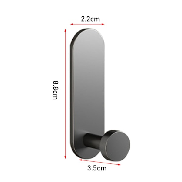 2 STK/sæt Space Aluminium selvklæbende kåbekrog hvid