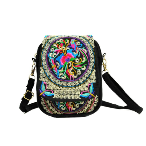 Naisten olkalaukku Vintage kukkainen Crossbody laukku AA A