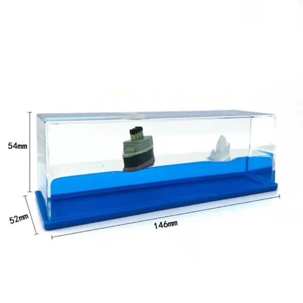 Kryssningsfartyg Fluid Liquid Drift Bottle Timglas Desktop Decor