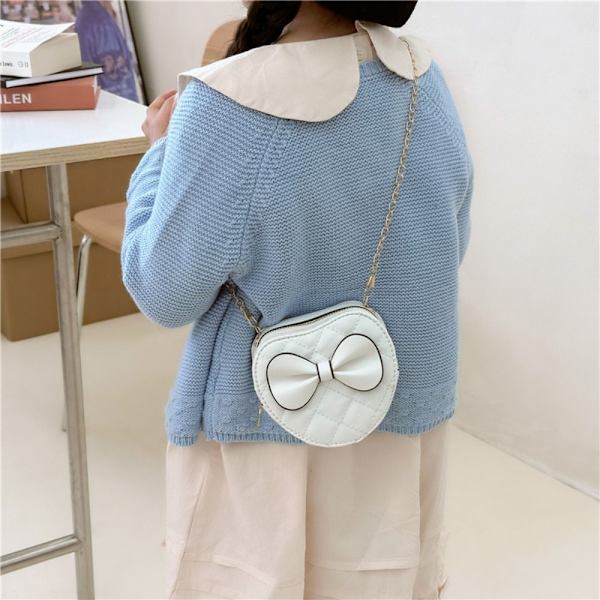 Tyttöjen Crossbody Laukku Lasten Sydänlaukut VALKOINEN white