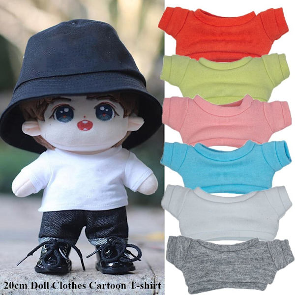 20 cm T-shirt för dockakläder Tecknad docka 3 3 3