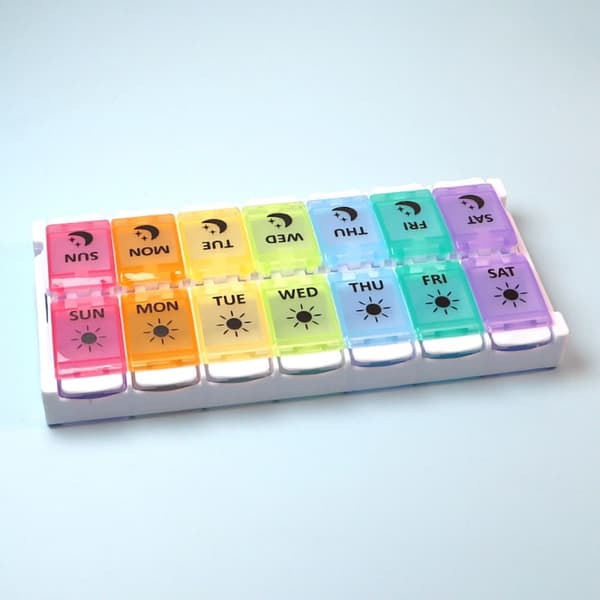 7Days Pill Box 14 Grids Weekly Medicine Container 2 2 2