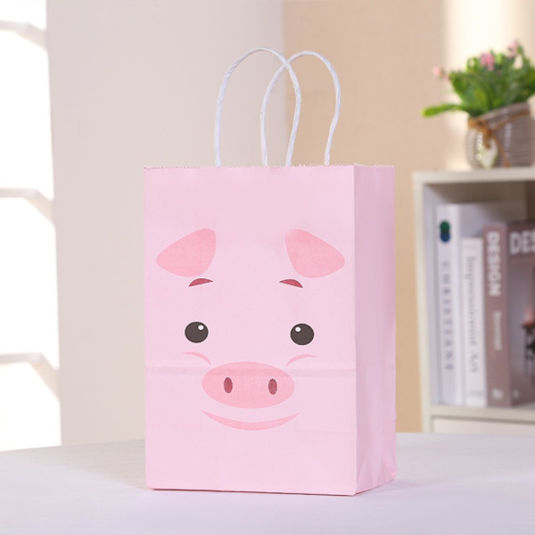 6 kpl Lahjapaperikassit Lahjapaketointi PIG PIG Pig