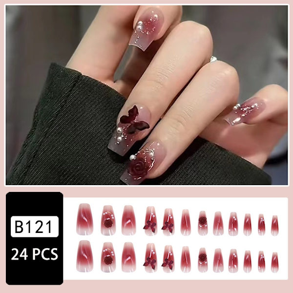 Kiste Fake Nails Ballerina False Nail 3 3 3