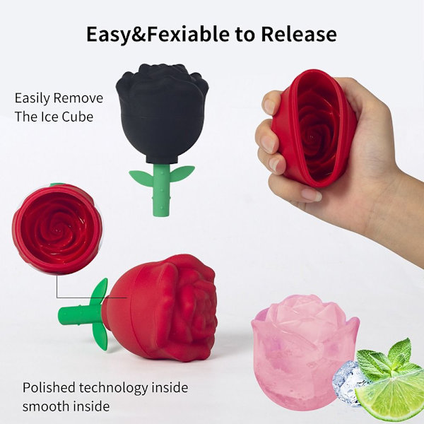 Rose Ice Ball Maker Ice Cube form red