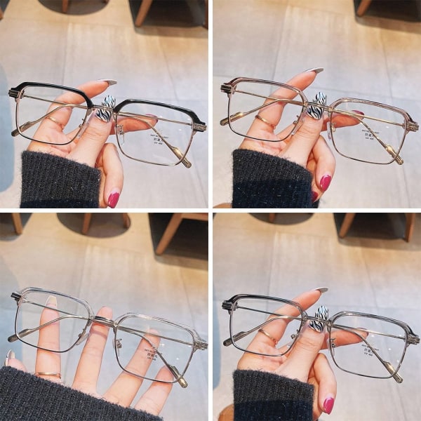 Anti-Blue Light Briller Overdimensjonerte Briller GRÅ GRÅ Grey