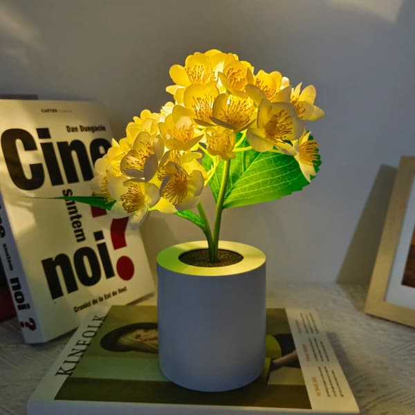 Led Hydrangea Blomsterlampe Skrivebordslampe ROSA 2 2 pink 2-2