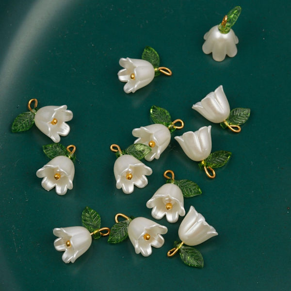 20 stk Pearl Bell Orkideer anheng DIY anheng A A A