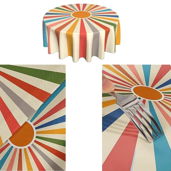1 st Boho Bordsduk Boho Rund Bordsduk Sunshine Table 1 Pcs