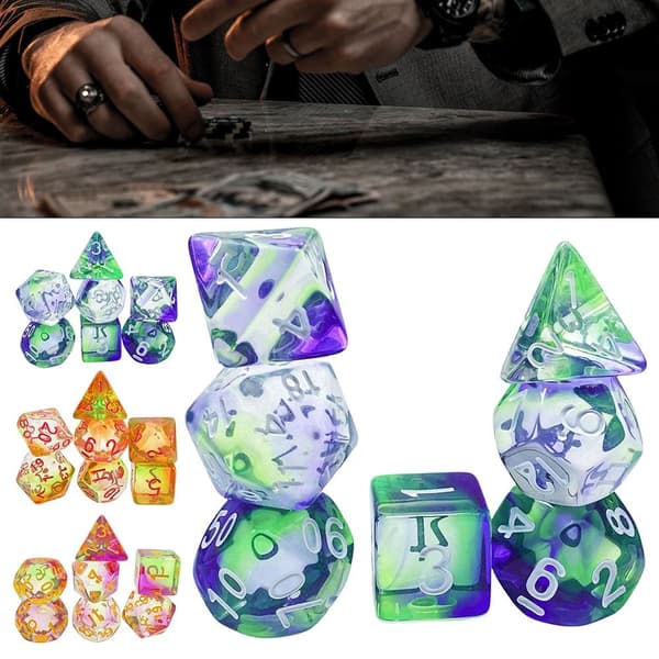 7 stk/sæt DND-terninger Polyhedriske terninger STYLE 1 STYLE 1 Style 1