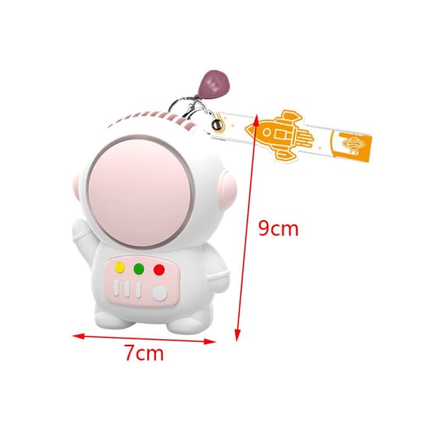 Mini Astronaut Pocket Fan USB laddning blå