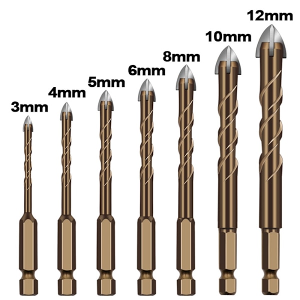 Kryds Hexagon Fliser Bor Kryds Fliser Bor 8MM