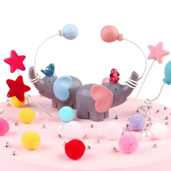 Elephant Ornament Elefantdocka ROSA Pink