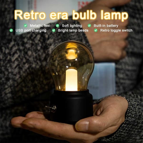 LED pære skrivebordslampe SORT black