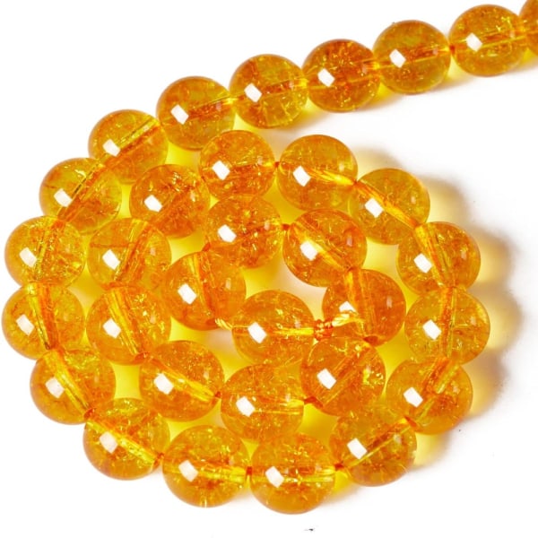46 kpl Citrine Yellow Beads Natural Crystal Spacer Loose Beads