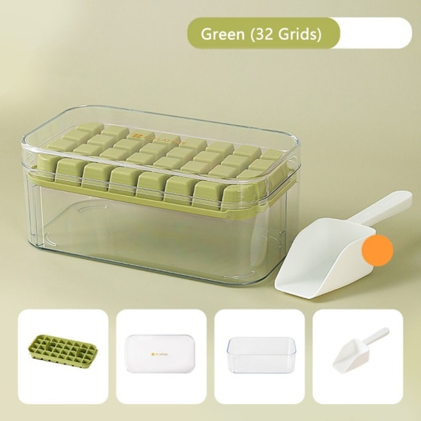 Ice Cube-bricka Ice Cube Maker Mould GRÖN 32 GRIDS 32 GRIDS Green 32 Grids-32 Grids