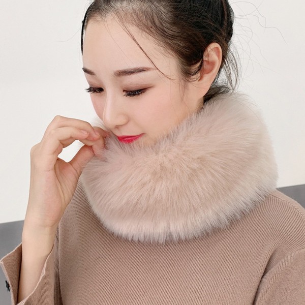 Vinterneck Wrap Faux Fur Scarf VIT white